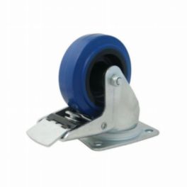 Penn Elcom Penn Elcom 80mm Braked Swivel Castor with Blue Rubber Wheel
