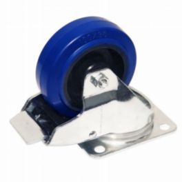 Penn Elcom Penn Elcom 100mm Braked Swivel Castor with Blue Rubber Wheel