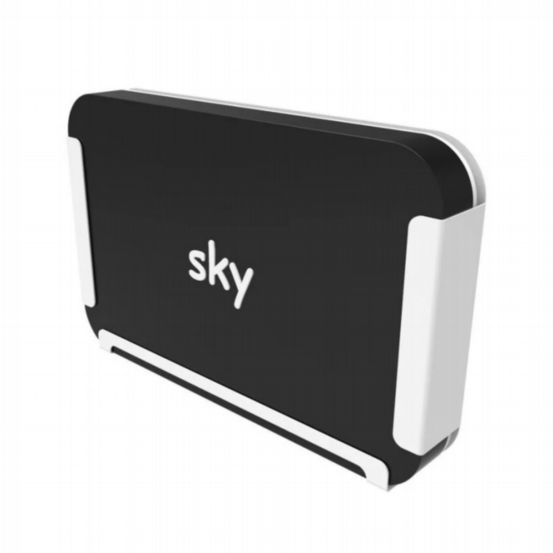 Penn Elcom Sky Q 1TB Box Wall Mount Bracket (White)