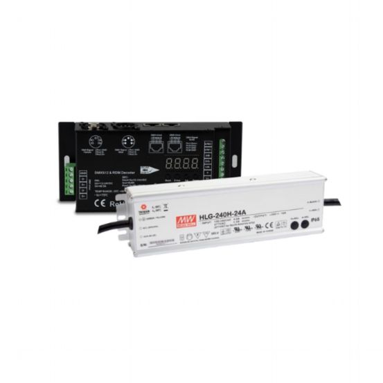Low Voltage DMX Driver with 10A External Power Supply