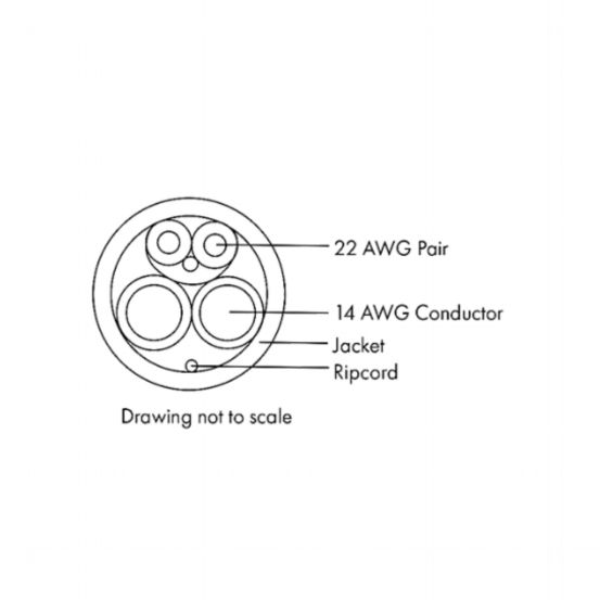 500 FOOT 4-CONDUCTOR WIRE SPOOL (PLENUM)