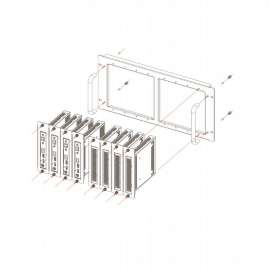 5U Rack Mount Shelf for up to 8 Single Video Input 