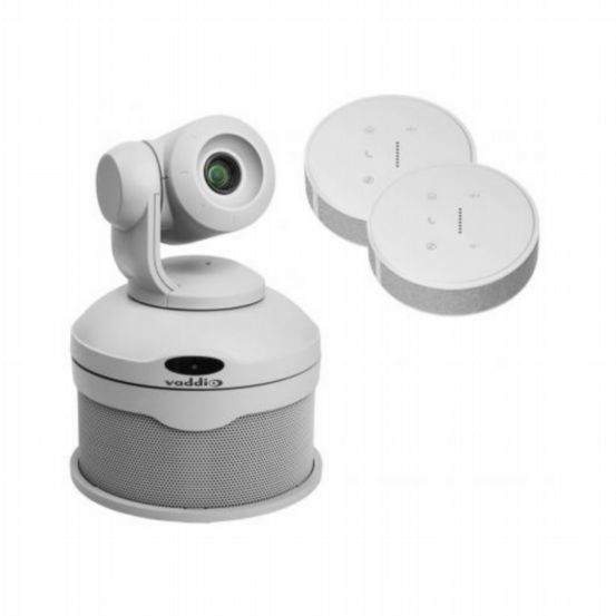 Vaddio ConferenceSHOT AV HD Conference Room System TableMIC 2 Bundle - White
